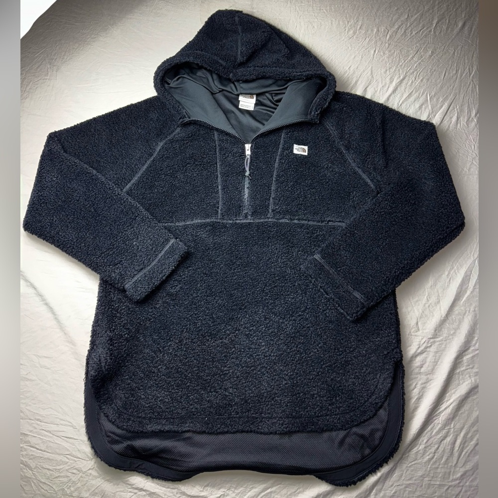 The North Face Ridge Faux Shearling‎ Fleece Tunic Hoodie Medium